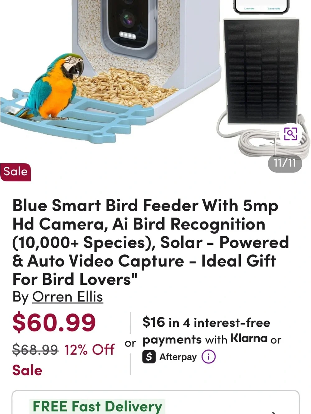 Smart Bird Feeder - White